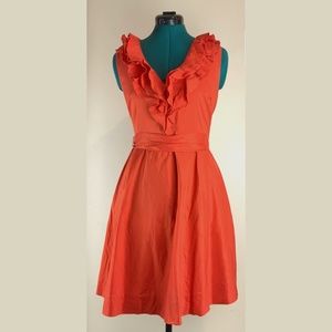 Fit and Flare Orange Pocketed Suzi Chin for Maggy Boutique Dress